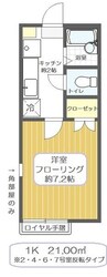 北綾瀬駅 徒歩5分 2階の物件間取画像